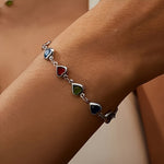 Bérénice™ | Gold Bracelet with Multicolored Hearts
