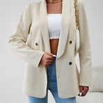 Zeagoo Casual Blazers Double Breasted Long Sleeve Work Office Blazer Jacket
