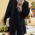 Zeagoo Solid Color Long Sleeve Slit Shirt Top for Women Casual Work Office Loose Fit 2026 | Under