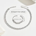 Berta - Wheat ear jewelry set with crystals