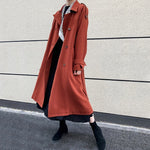 Drape Loose Over-kneeTrench Coat