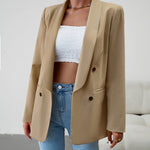 Zeagoo Casual Blazers Double Breasted Long Sleeve Work Office Blazer Jacket