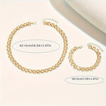 Bertille™ | Necklace & Bracelet Set with Square Loop