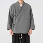Thickened Diagonal-front Loose-fitting Belted Jacket
