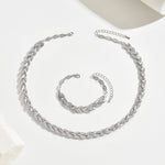 Berta - Wheat ear jewelry set with crystals