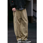 Retro Loose Straight Drawstring Pants