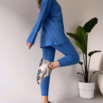 Zeagoo Chic Turtleneck Top and Slim Trousers Two-piece Set