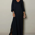 Zeagoo Women's Casual Classic Long Sleeve V-neck Maxi Dress