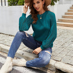 Zeagoo Elegant Blouse Long Sleeve Crew Neck T Shirt (DE Only)