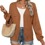 Zeagoo Cardigan Long Sleeve Crochet Shrug Soft Knit Sweater