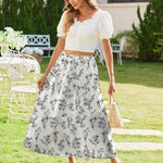 Zeagoo Maxi Skirts Boho Pleated A-Line Flowy Swing Skirt