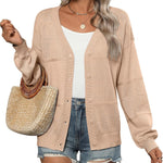 Zeagoo Cardigan Long Sleeve Crochet Shrug Soft Knit Sweater