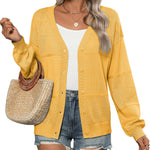 Zeagoo Cardigan Long Sleeve Crochet Shrug Soft Knit Sweater