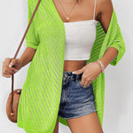Zeagoo Short Sleeve Crochet Kimonos Open Front Cover Ups