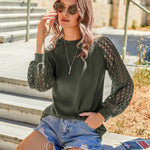 Zeagoo Elegant Blouse Long Sleeve Crew Neck T Shirt (DE Only)