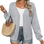 Zeagoo Cardigan Long Sleeve Crochet Shrug Soft Knit Sweater