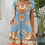 Zeagoo Women's Casual A-Line Dresses with Pockets Floral Tshirt Dress
