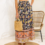 Zeagoo Women's Boho Floral Skirt