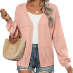 Zeagoo Cardigan Long Sleeve Crochet Shrug Soft Knit Sweater