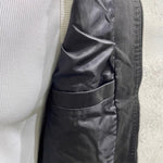 PU Stand Collar Slim Jacket