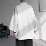 Zen-inspired Tie-up Three-quarter Sleeve Shirt