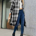 Zeagoo Button Down Plaid Classic Long Shirt Jacket