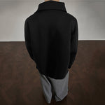 Asymmetrical Button-down Collar Windproof Sweatshirt
