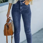 Zeagoo Ankle-length Skinny Jeans with Pockets