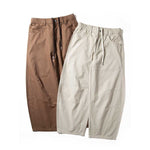 Cotton Loose Wide-leg Curved Pants