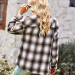 Zeagoo Plaid Button Front Curved Hem Shacket for Women Casual Loose Business Casual 2026 | Under $40