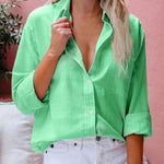 Zeagoo Zeagoo Women's Button Down Shirt Plus Size Long Sleeve Blouse Plain T Shirt with Pocket