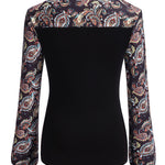 Zeagoo Bow Tie Neck Long Sleeve Shirts Work Tops