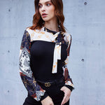 Zeagoo Bow Tie Neck Long Sleeve Shirts Work Tops
