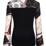 Zeagoo Bow Tie Neck Long Sleeve Shirts Work Tops