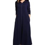 Women's Long Sweatshirt Hooded Robe with Pockets M-3XL - Zeagoo (Us Only)