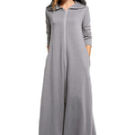 Women's Long Sweatshirt Hooded Robe with Pockets M-3XL - Zeagoo (Us Only)
