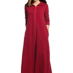 Women's Long Sweatshirt Hooded Robe with Pockets M-3XL - Zeagoo (Us Only)