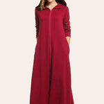 Women's Long Sweatshirt Hooded Robe with Pockets M-3XL - Zeagoo (Us Only)