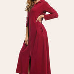 Women's Long Sweatshirt Hooded Robe with Pockets M-3XL - Zeagoo (Us Only)