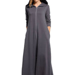Women's Long Sweatshirt Hooded Robe with Pockets M-3XL - Zeagoo (Us Only)