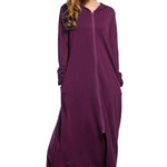 Women's Long Sweatshirt Hooded Robe with Pockets M-3XL - Zeagoo (Us Only)