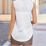 Womens Silk Satin Tank Tops V-Neck Sleeveless Camisole Tops Summer Cami Tank Dressy Tops - Zeagoo (Us Only)