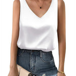 Zeagoo Women 2023 Silk Satin Tank Top