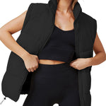 Zeagoo Women Sleeveless Warm Jackets Casual Stand Collar Puffer Vest