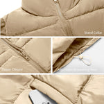 Zeagoo Women Sleeveless Warm Jackets Casual Stand Collar Puffer Vest
