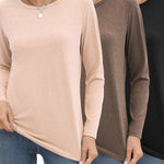 Zeagoo 3 Pack Long Sleeve Shirts for Women Loose Fit Basic Tee Tops