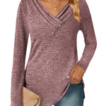 Zeagoo Women's Casual Tunic Tops Long Sleeve Shirts
