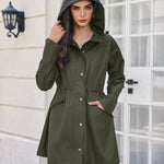 Zeagoo Women Rain Jacket Waterproof Lightweight Long Hooded Raincoat