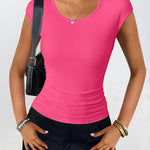 Zeagoo Tank Tops Sleeveless Tops Ribbed Knit Cap Sleeve Blouse