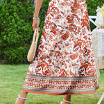Zeagoo Maxi Skirts Boho Pleated A-Line Flowy Swing Skirt